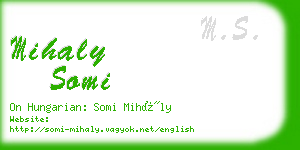 mihaly somi business card